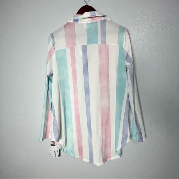 Lularoe Valentina Striped Shirt Size M - Picture 3 of 6